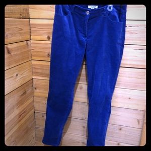 WHBM White House Black Market blue velvet ankle 10